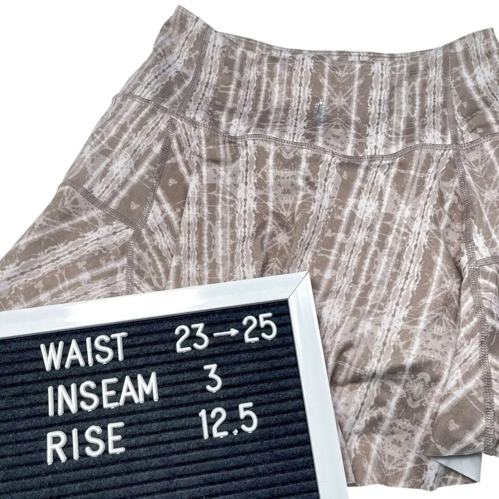 Free People FP Movement Tennis‎ Skort Skater Style Patterned Sz S Stretch